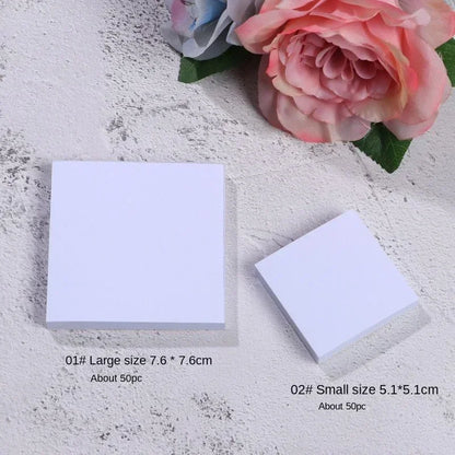 50pcs Disposable Tinting Glue Paper Tearable Nail Toning Palettes Nail Polish Color Mixing Tray Waterproof Paper Display Boar