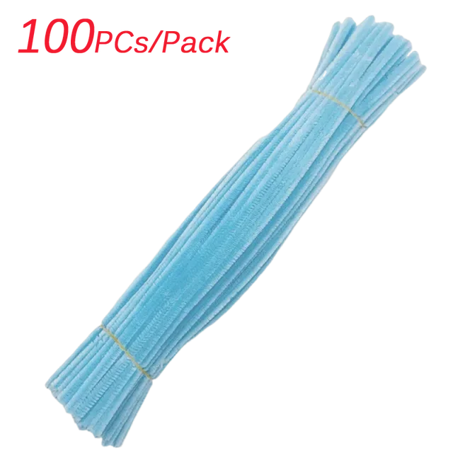 100~1000Pcs Colorful Chenille Rod Pipe Creative DIY Plush Wires Twist Stick Hair Strip Flower Handmade Crafts