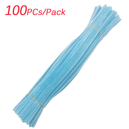 100~1000Pcs Colorful Chenille Rod Pipe Creative DIY Plush Wires Twist Stick Hair Strip Flower Handmade Crafts