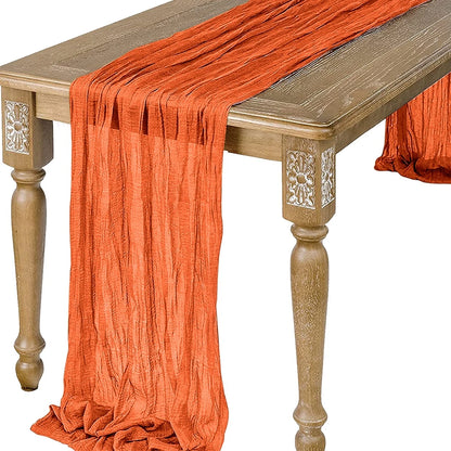 Semi-Sheer Gauze Table Runner Sage Cheesecloth Table Setting Dining Vintage Wedding Decoration Banquets Arches Retro Boho Dec