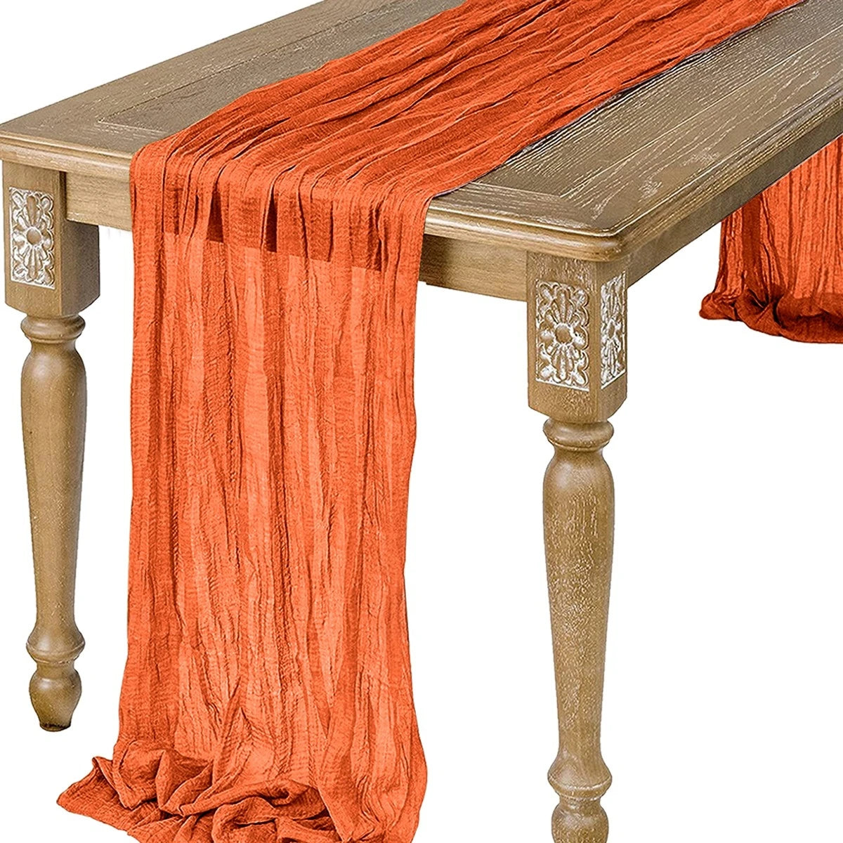 Semi-Sheer Gauze Table Runner Sage Cheesecloth Table Setting Dining Vintage Wedding Decoration Banquets Arches Retro Boho Dec