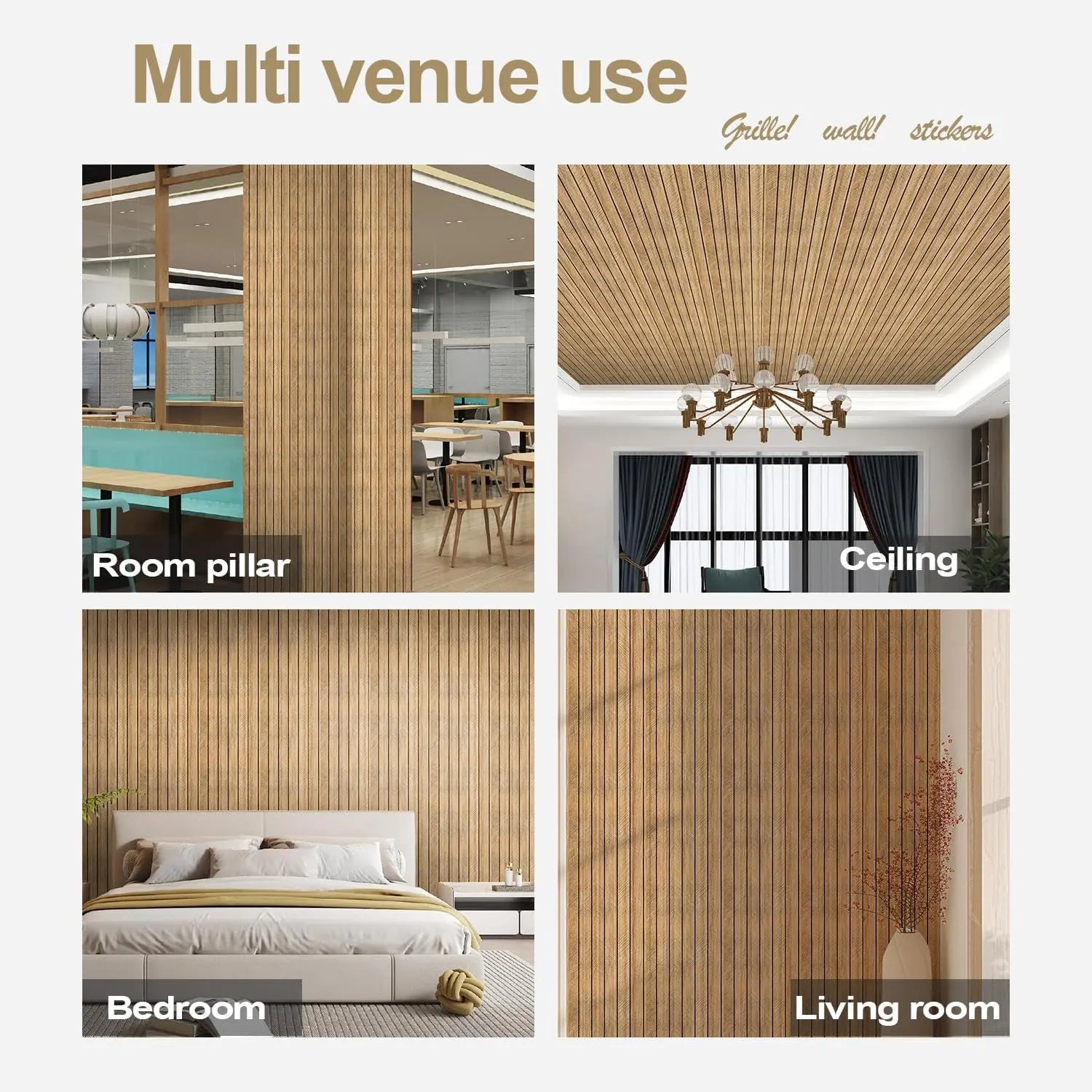 Faux Grid Self-Adhesive Wall Stickers Thick Texture for Bedroom Walls Ceilings Ideal for Thanksgiving and Christmas Holiday G