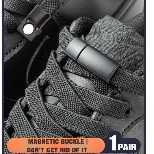1Pair Magnetic Lock Shoelaces without ties Flat Elastic Laces Sneakers Boots No Tie Shoelace Rubber Bands for Shoes Accessori