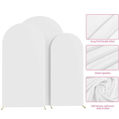Wedding Arch Cover Arch Backdrop Cover Spandex Fitted Arch Cover for Wedding Birthday Festival Party （Without Shelf）