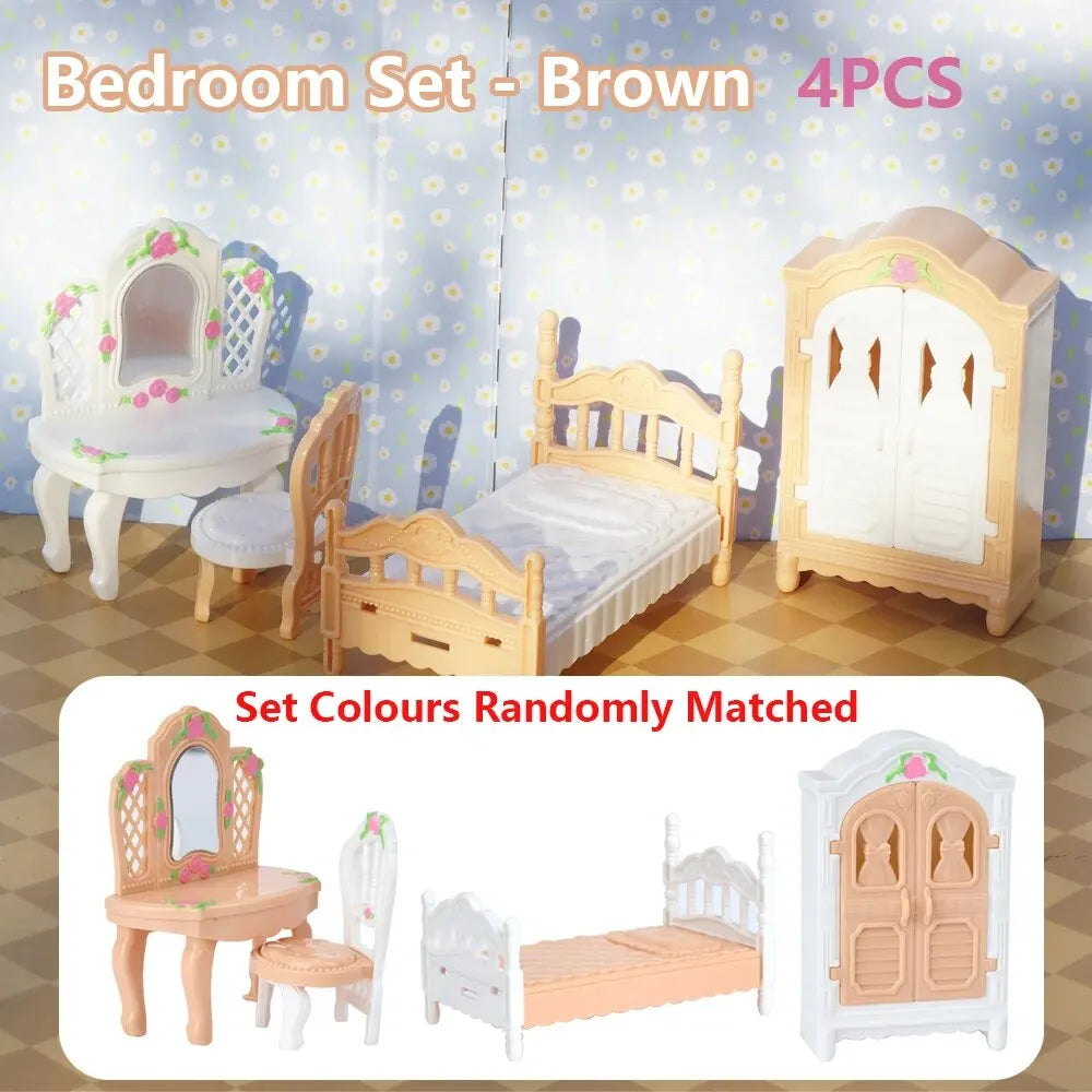 Cute Kawaii Pink 10 Items/Lot Miniature Dollhouse Furniture Accessory Kids Toys Kitchen Cooking Things For Girl Gifts