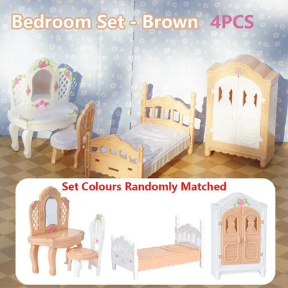 Cute Kawaii Pink 10 Items/Lot Miniature Dollhouse Furniture Accessory Kids Toys Kitchen Cooking Things For Girl Gifts