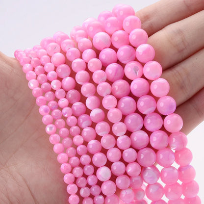 Natural Freshwater Shell Pearls Beads Round Loose Spacer Beads for Jewelry Making DIY Bracelet Necklace Accessories 4 6 8 10m