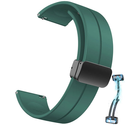 20mm 22mm Strap For Samsung Galaxy watch 6/4/5 pro/classic/gear s3/active 2 Sport Silicone Magnetic Buckle Huawei GT 2 2e 3 b