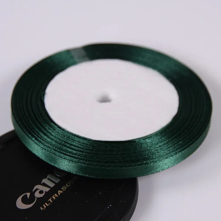 22 Meters/Roll 6mm Silk Satin Ribbons Christmas Halloween Birthday Party Gift Wrapping Ribbons DIY Handmade Crafts Material -