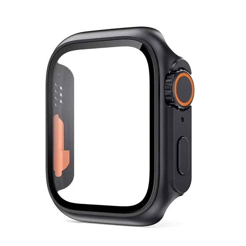 Tempered Glass+Cover For Apple Watch 11 10 9 8 7 46mm 42mm PC Bumper Screen Protector Case iWatch Series 7 6 5 4 SE3 44 40 45