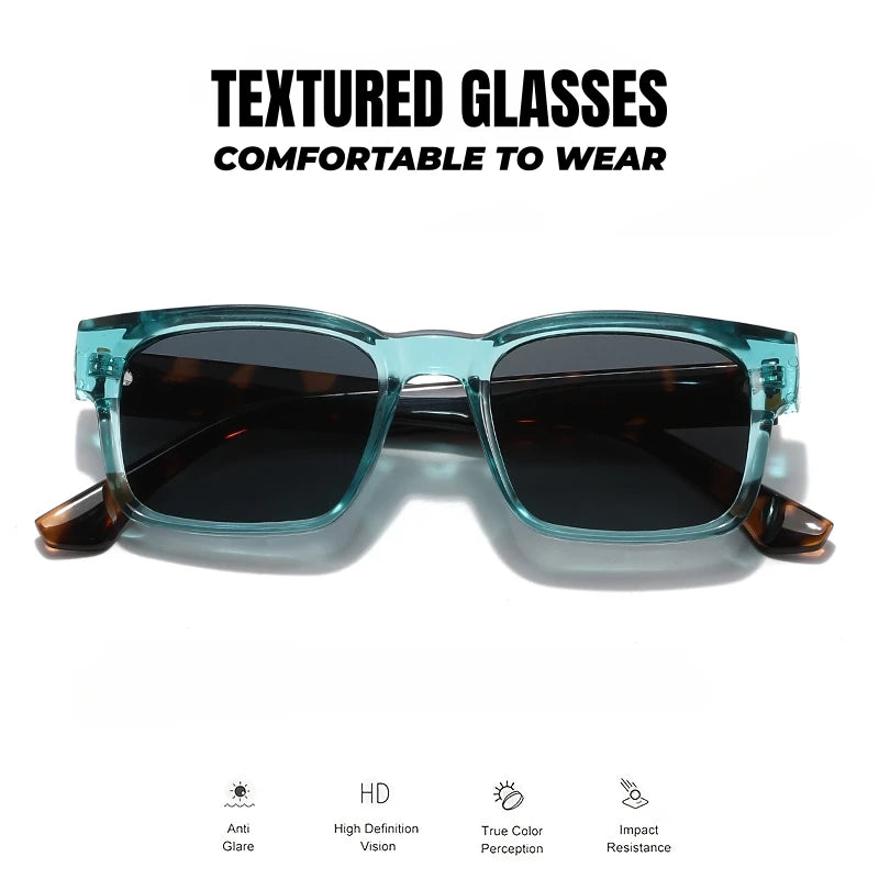 Retro Punk Fashion Sunglasses - Square Protective Frame, UV400 Unisex for Outdoor Adventures & Casual Style
