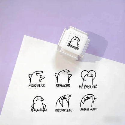 6 Patterns per Educational Teacher Stamps for School Personalized Custom Stamps for Professors and Educators in Spanish Engli