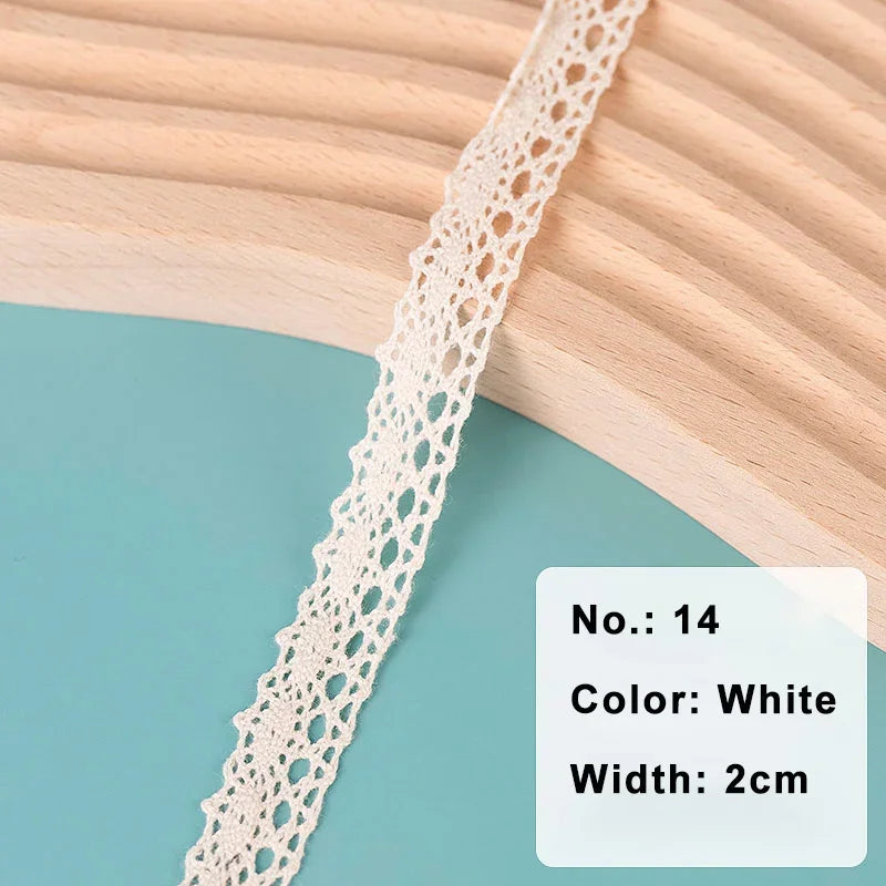 Lace Trim, Vintage Scalloped Cotton, 2 Yards Or 5 Yards, For Sewing, Scrapbooking, Diy Crafts - 14 Begie / 5Yards