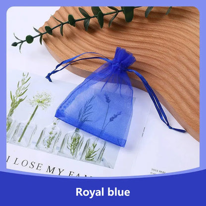 100Pcs/lot 7x9 9x12 10x15 13x18CM Organza Bags Jewelry Bag Wedding Party Decoration Drawable Bags Gift Pouches Jewelry Packag