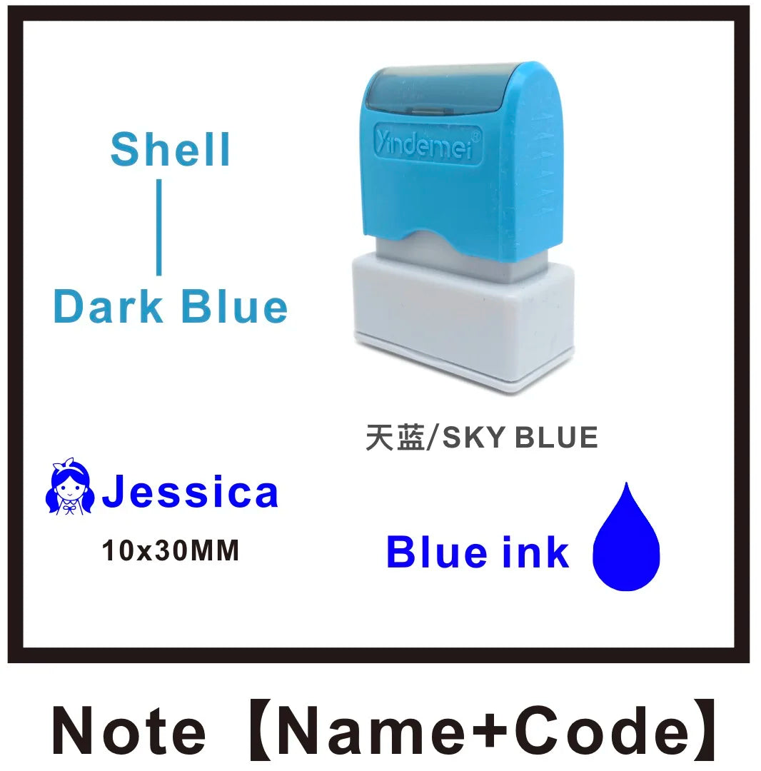 Custom Teacher Name Ink Stamp Signature Calligraphy Selfing-Inking Personalized Letter Stamp For School Student - 19