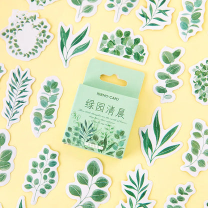 45 Pcs Vintage Plants Stamp Mini Paper Stickers for DIY Diary Scrapbooking Kawaii Stationery Seal Sticker Decoration - 09
