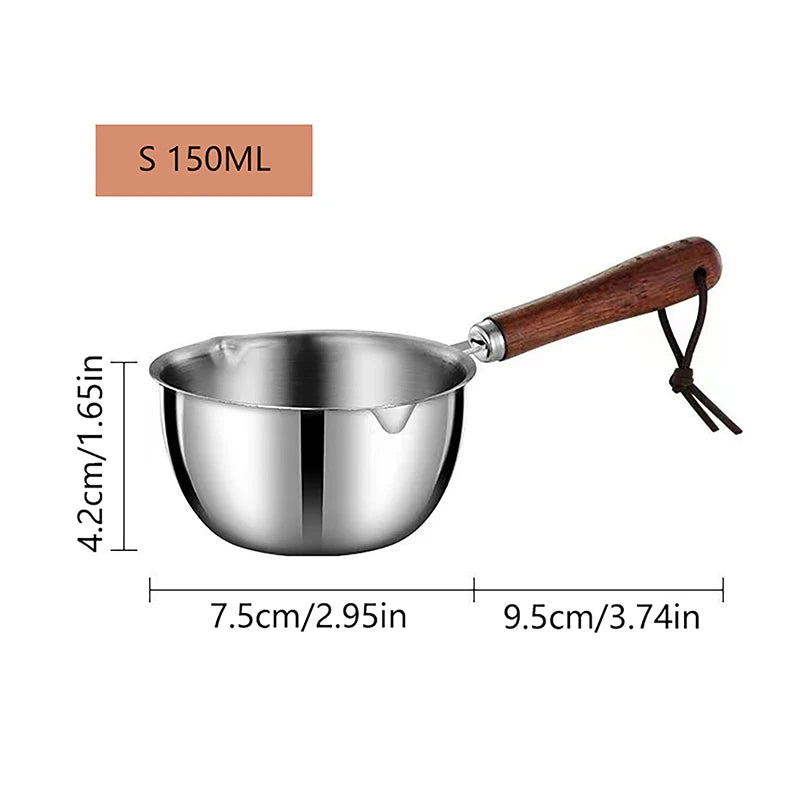 150/300ml Long Handle Wax Melting Pot Stainless Steel Diy Scented Candle Soap Chocolate Butter Handmade Soap Jug Heated Coffe