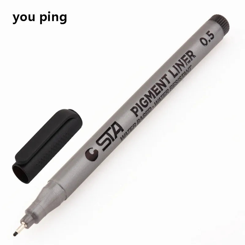 Waterproof Art Markers Brush Pen Sketch Drawing comics Pigment Line Pens Office School Stationery Supplies - 05