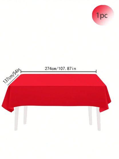 137x274cm Disposable Solid Color Tablecloth Birthday Party Wedding Christmas Table Cover Wipe Covers Rectangle Desk Cloth Dec