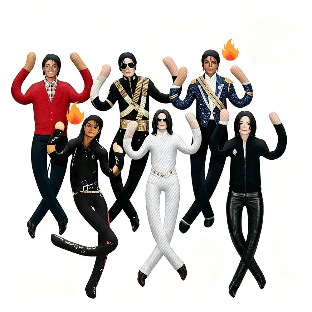 New Style Michael Jackson Cosplay Prop Doll Plush Stuffed Figure Dolls Room Decoration Abstract Joint Mobility Props Gift