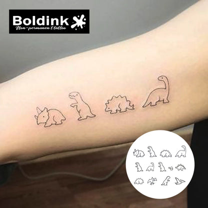 Dinosaurs Temporary Tattoo,Lasts To 15 Days New Technology Magic Waterproof Semi Permanent Sticker.