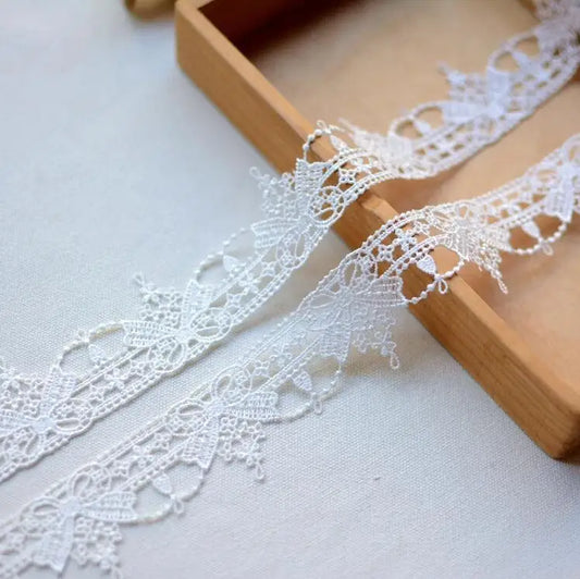 Lace Trim 2 Yards 5 Cm Wide Double-Layer Pleated Chiffon DIY Crafts Wedding Decor