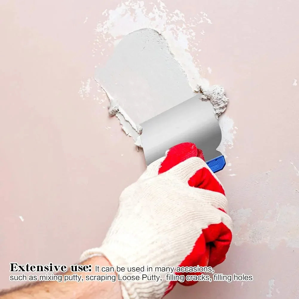 4 Pcs Shankless Blade Painting Tools Putty Knife Wall Plastering Cleaning Blade Shovel Hand Construction Tools for Mixing Put