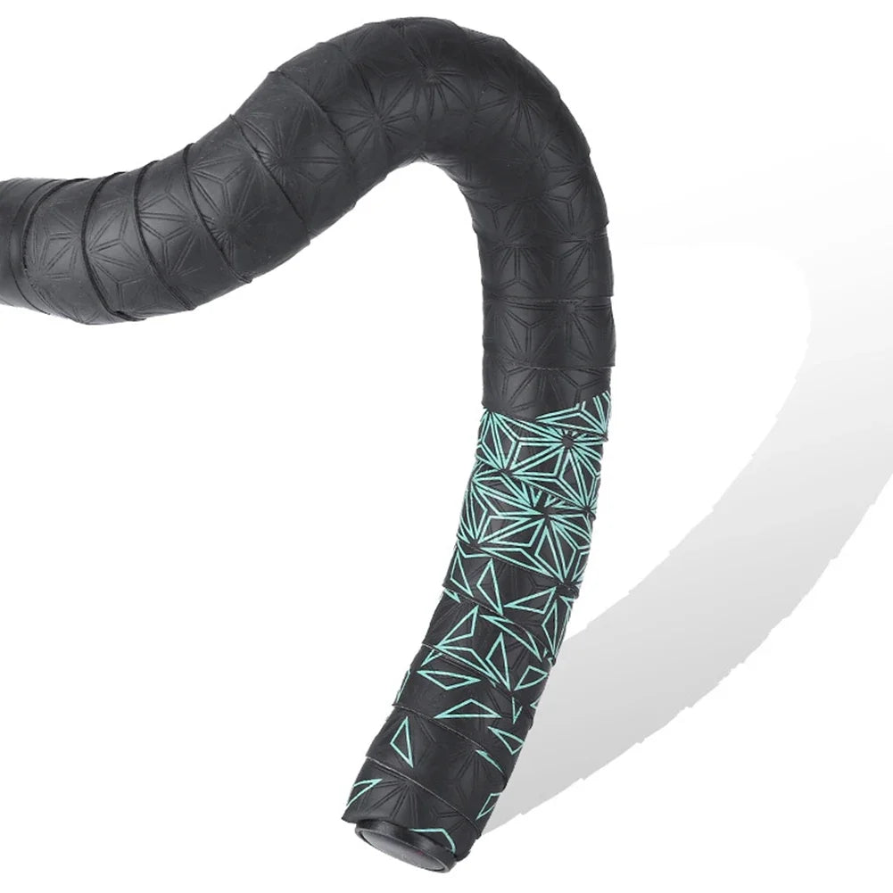 2Pcs Anti-Slip Handlebar Tape PU Road Bike Shock Absorption Handle Bar Tape With Bar End Plugs For Bicycle Racket Cycling Too