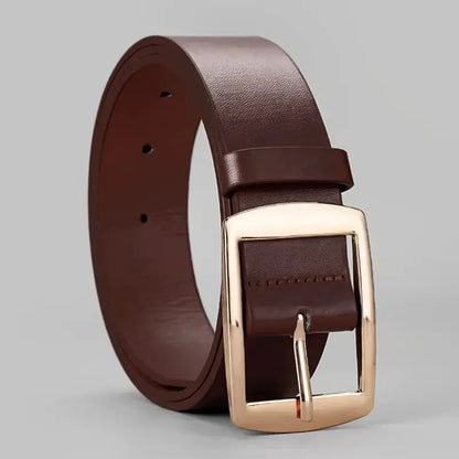 New Luxury Belt for Men PU Leather Belt Metal Pin Buckle Famous Brand Designer Waist Strap Belt for Jeans Plus Size