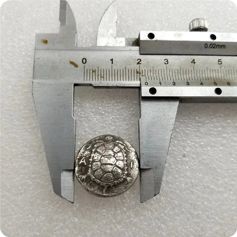 Greece Commemorative Coin Collection Sea Turtle Pattern Souvenir Old Silver Dollar Home Decoration Crafts Desktop Ornaments G