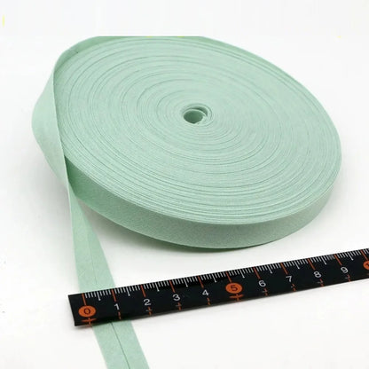 12mm(1/2") Narrow Ironed Single Folded Cotton Solid Color Bias Binding Tape Diy Ribbon Garment Quilt Craft Sewing Accessories