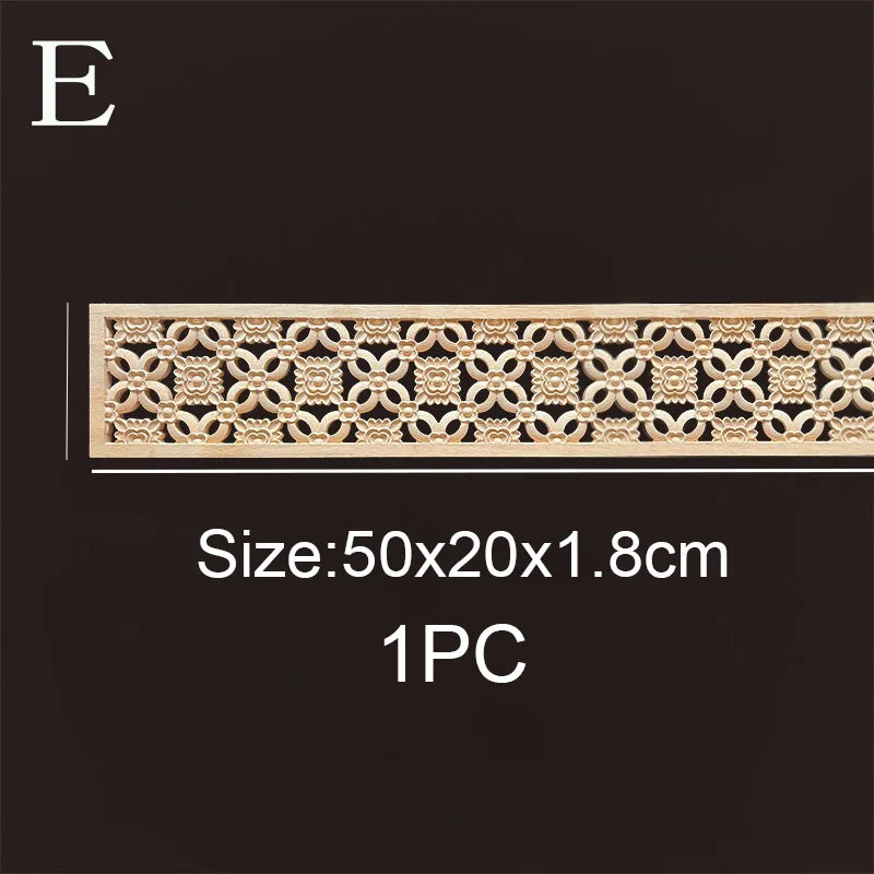 Decorative Wood Molding Wood Carved Corner Onlay Applique Frame Cabinet Home Decor Figurines Wall Art Furniture Accessories -