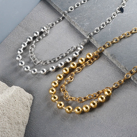 Stainless Steel Creative Steel Ball Chain Necklace