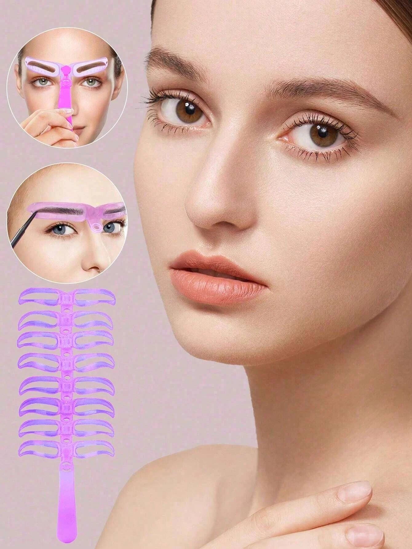 8Pcs Reusable Eyebrow Stencils,Eyebrow Shaping Kit,Eyebrow Makeup Template,Eyebrow Shaper-8 Styles For Different Eyebrow Shap
