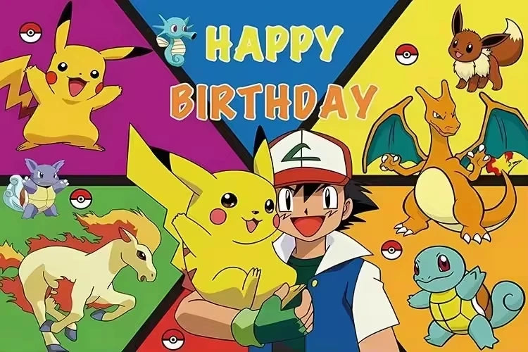 PokeMons Theme Party Favors Slap Bracelets Stickers Balloons Party Gifts Goodie Bag Stuffers Fillers Birthday Party Decoratio