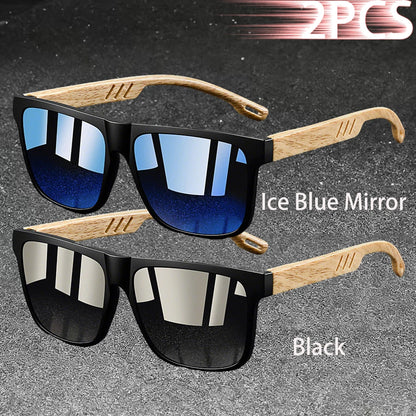 Fashion Vintage Square Square Frame Sunglasses Men Women Fishing Driving Man Designer Sun Glasses Eyewear