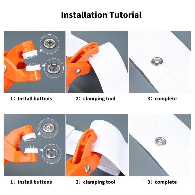 Snap Button Kit With Hand Pressure Pliers 50pcs 100pcs Snaps , Metal Snaps For Sewing, Sewing Snaps For DIY Crafts Clothes Ha