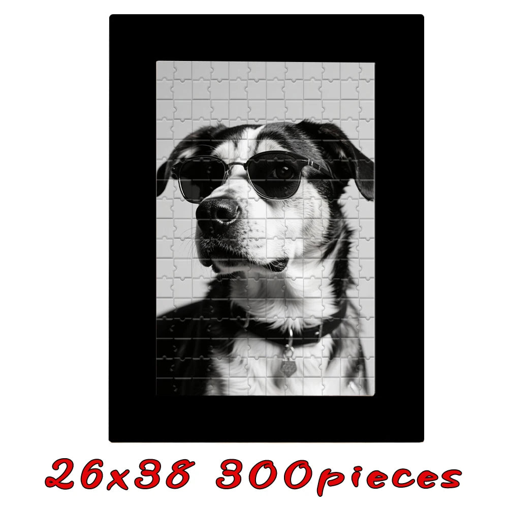 Customized Wooden Puzzles,Wooden Frames in Multiple Color Sizes,Custom Graduation Photo Puzzles as Creative Gifts - 26x38cm B