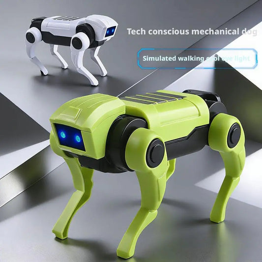 Cartoon DIY Assembly Dog Rc Robot Walking Mechanical Toy Science Teaching Assembling Model Electric Toys Kids Gifts