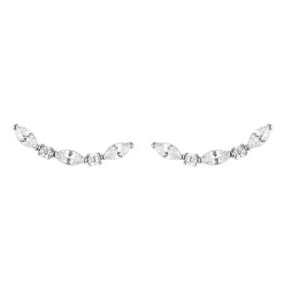 2021 gold-plated Ear Jackets Climbers Clip Earrings For Women CZ Zircon Stud Earring Earcuffs Men Jewelry