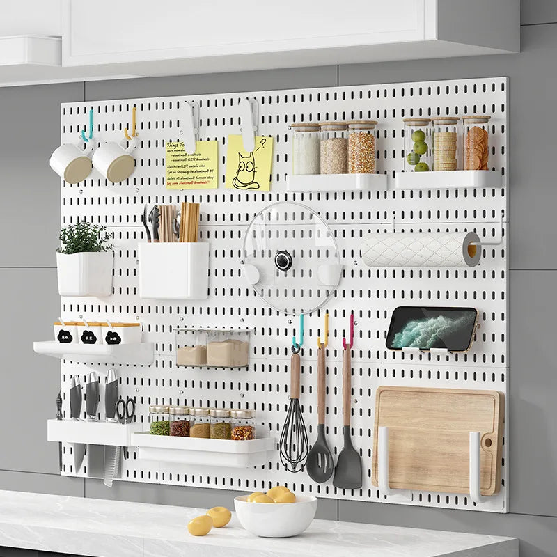 Diy Organizer Pegboard Accessories Pegboard Wall Organizer Panel Shelves For Gamer Room,bathroom,tool house,kitchen Storage R