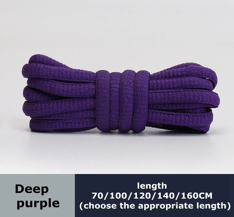 Men's And Women's Sports Shoelaces Color Flat Semicircular Shoelace Suitable For All Shoes Round Laces 23 Colors 1 Pair - Dar