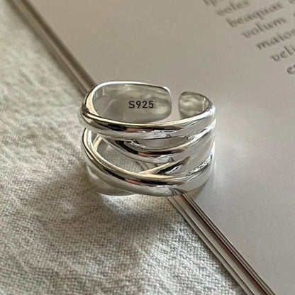 925 Sterling Silver Rings for Women Men Couple Minimalist Handmade Simple Interware Ring Party Jewelry Gift Prevent Allergy -