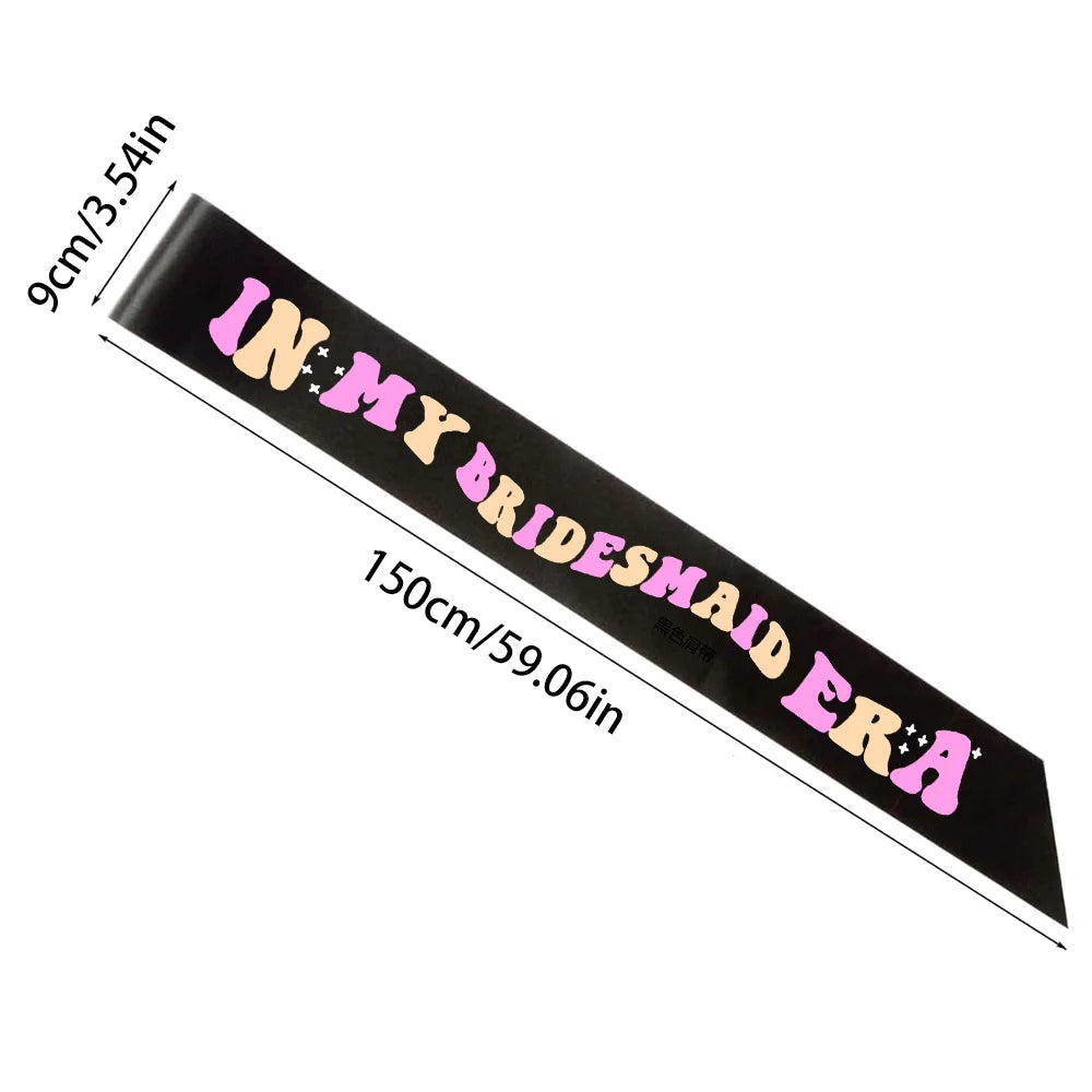 In my bride era sash Bride to be Future Mrs Bachelorette hen Party bridal shower wedding decoration Bridesmaid proposal gift