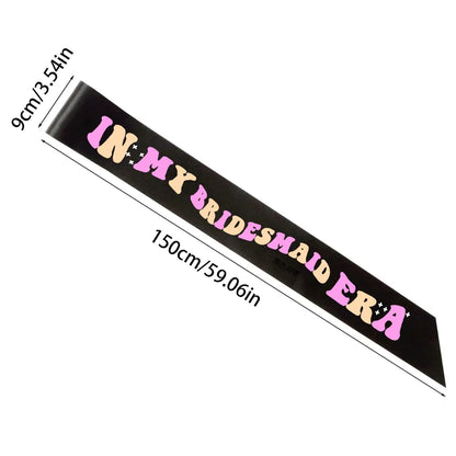 In my bride era sash Bride to be Future Mrs Bachelorette hen Party bridal shower wedding decoration Bridesmaid proposal gift