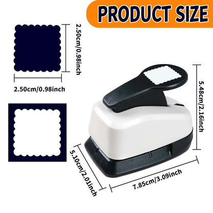 Postage Stamp Scalloped Square Paper cutter tool for crafts Hole Punchers 25mm 38mm 50mm for crafting for scrapbook cardmakin