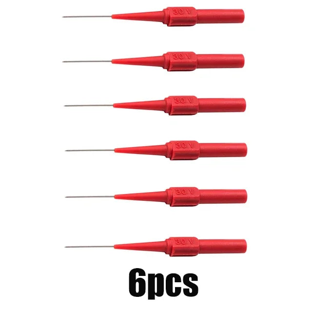 10Pcs 30V Diagnostic Tools Multimeter Test Lead Extention Back Piercing Needle Tip Probes Car Automotive Test Probe Kit 0.7MM