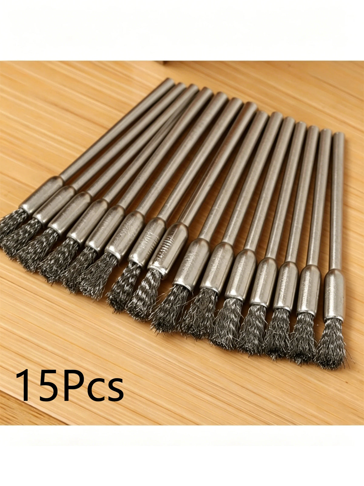 10Pcs Stainless Steel Wire Brushes with a 3.17mm Handle - Ideal for Rotating Tools, Ideal for Cleaning, Rust Removal and Sand