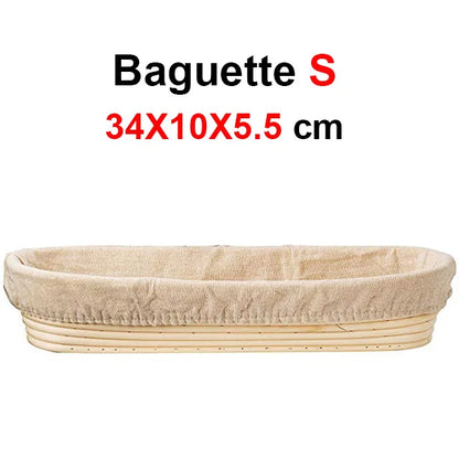 Handmade Rattan Bread Proofing Basket Natural Fermentation Sourdough Banneton Bread Basket Dough Rattan Wicker Baking Bowl - 