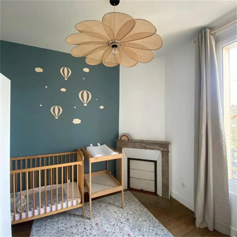 13Pcs Ins Wooden Hot Air Balloon Cloud Star Set Wall Stickers Home Decoration Background Wooden Wall Stickers Holiday Decorat